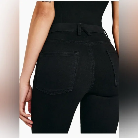 Good American Good Legs Jet Black Skinny Jeans - Picture 3 of 8